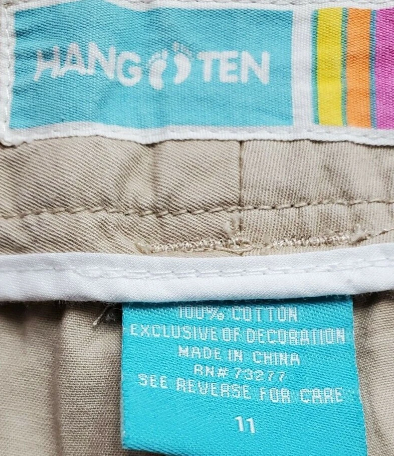 Pantalones Cortos Hang Ten Juniors Mujer Talla 11 Marrón NUEVO Foto 2 de 4