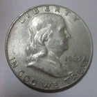 1963 D  Franklin Silver Half Dollar 90% Silver