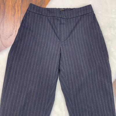 Banana Republic Dress Pants Small Pinstripe Gray Navy Blue Pull-On Tapered  Leg | eBay UK