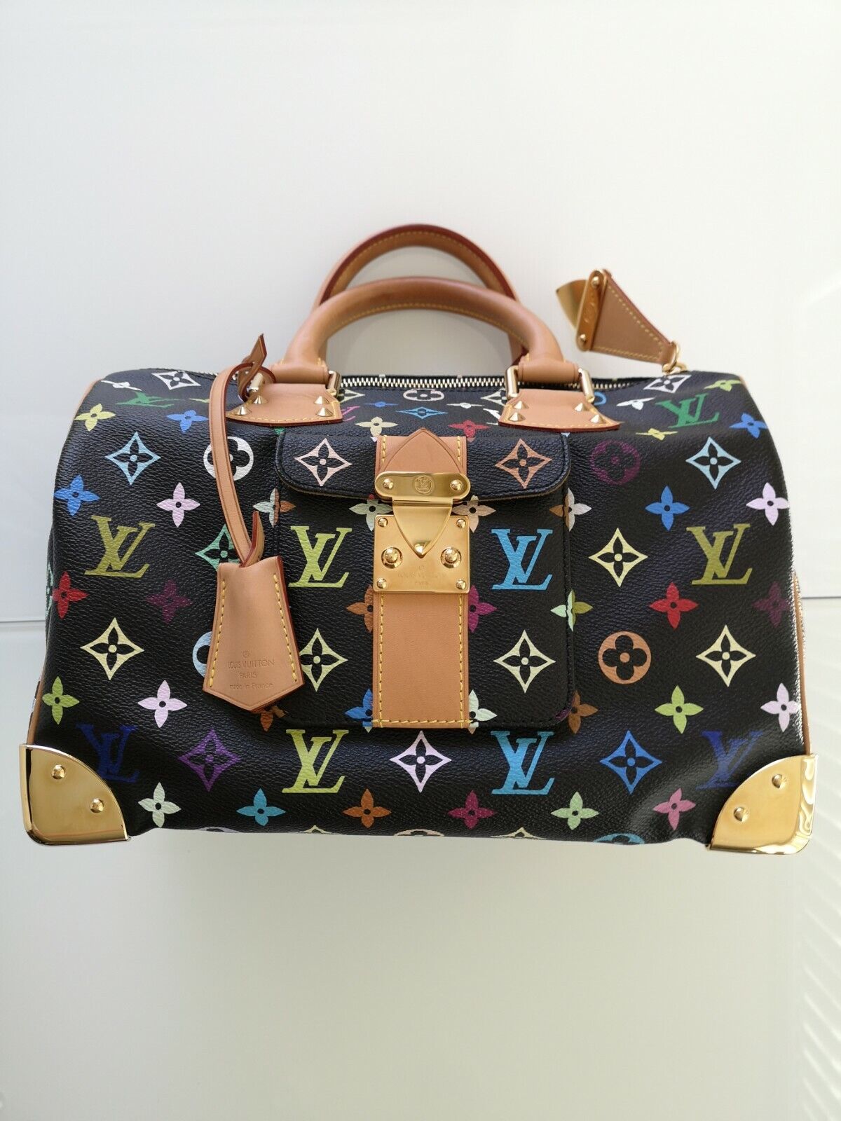 Takashi Murakami x Louis Vuitton Black Monogram Multicolore Speedy 30