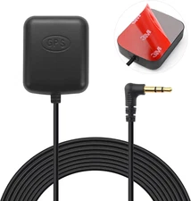 Waterproof GPS Antenna for Car Dash Cam - Hidden Adhesive Mount, 3.5mm Plug