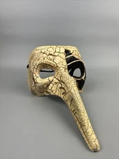 Venetian Raven Mask Spirit Halloween Unisex long nose,  black plague, masquerade