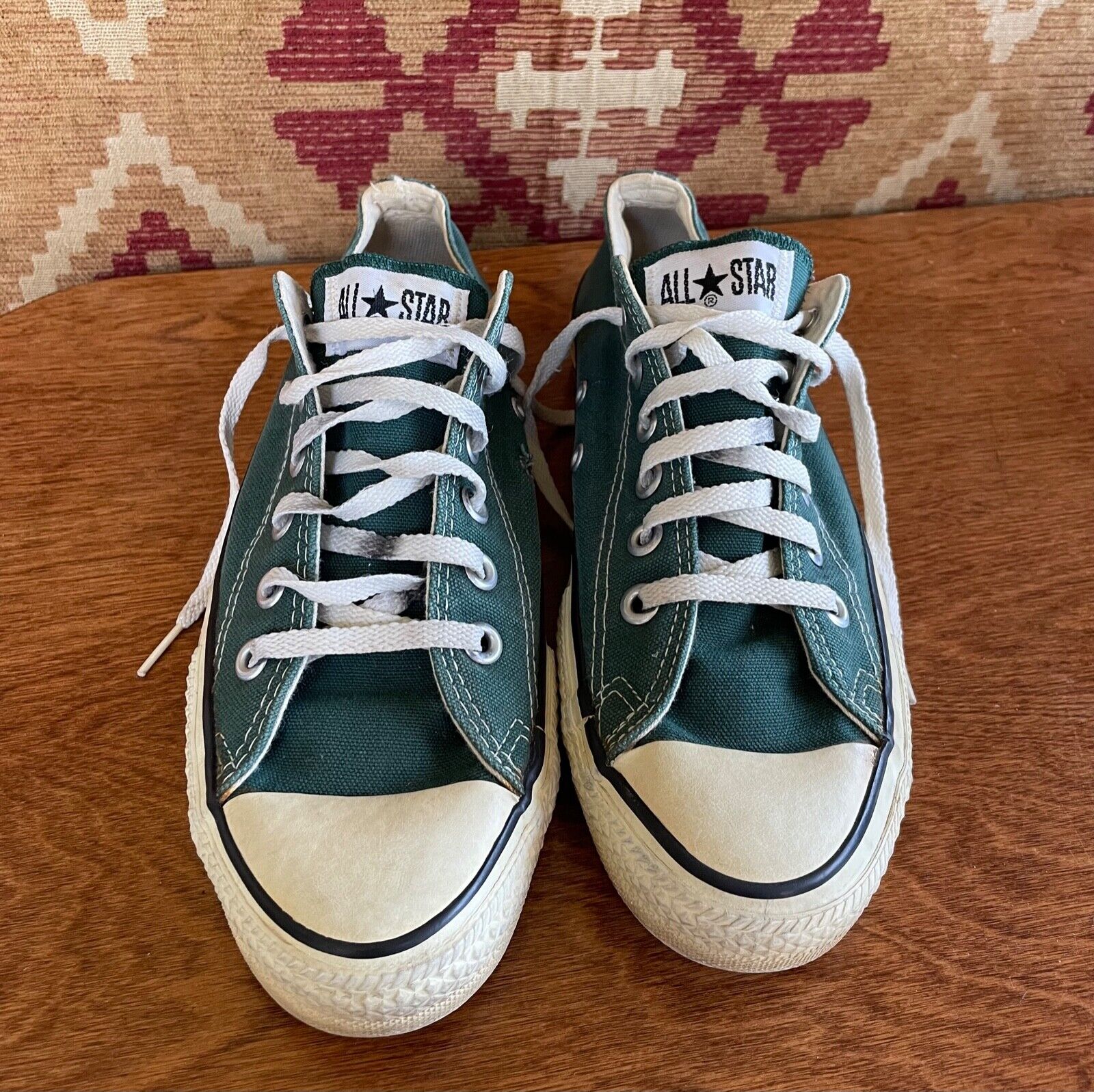 vintage 90s Converse low top Chuck Taylor made in USA size 7 mens green