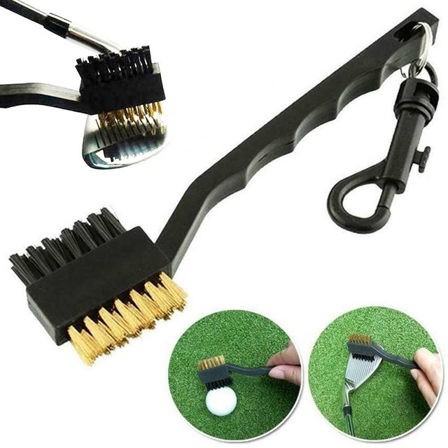 Golf Club Clean Cleaning Brush 2 Sided Wires Brass Cleaner Brushing