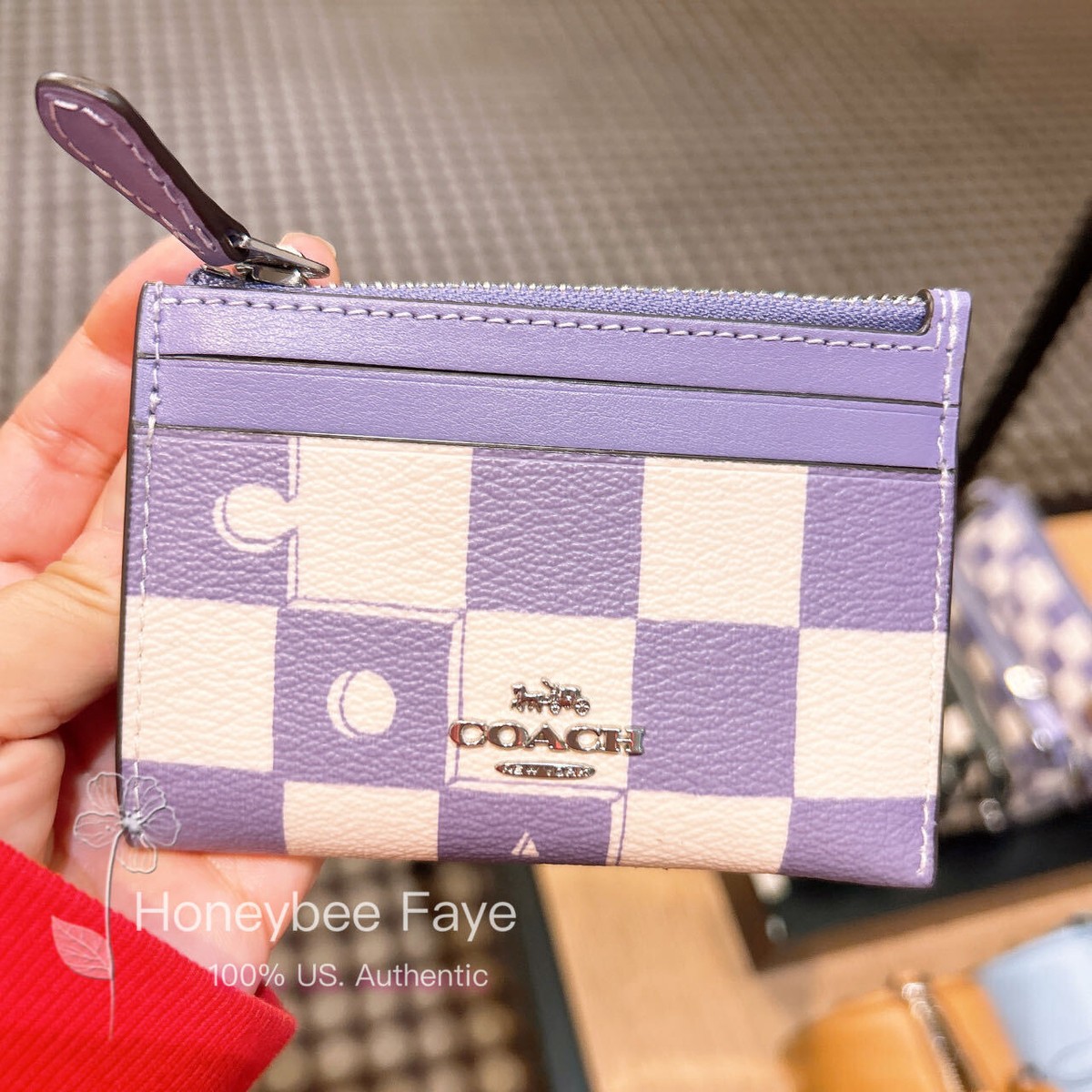 NWT Coach Mini Skinny Id Case With Checkerboard/Floral/Star NWT Coach Mini Skinny Id Case With Checkerboard/Floral/Star