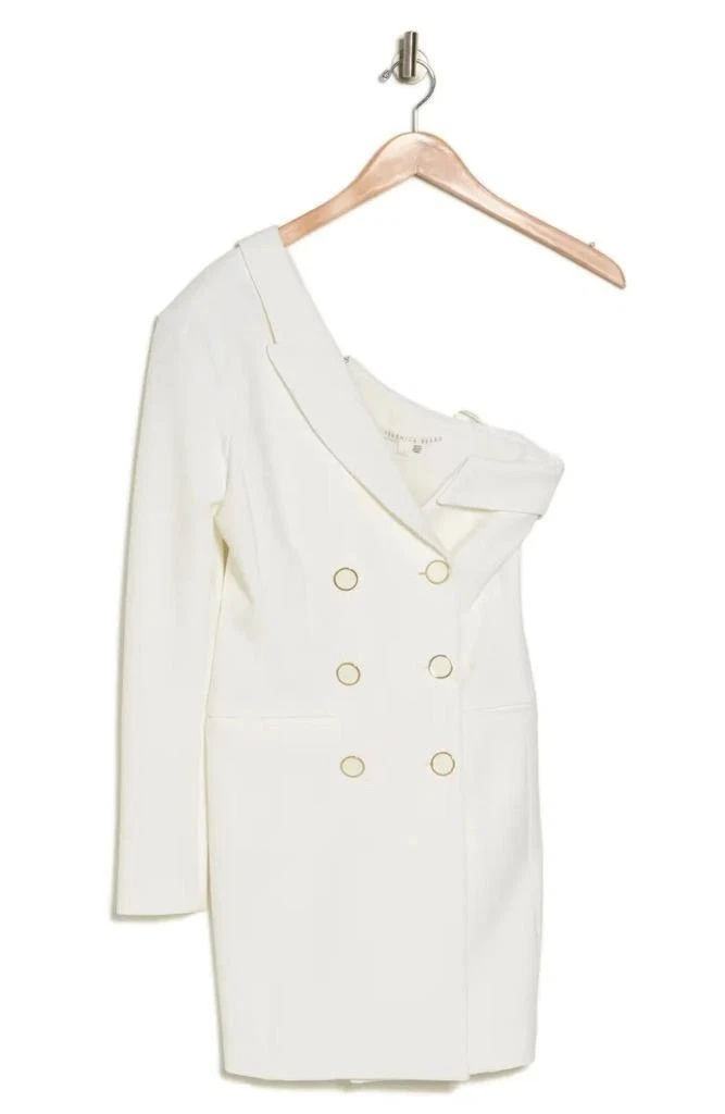 OFF WHITE Abito blazer a una spalla VERONICA BEARD Middleton $748 bianco sporco taglia 2