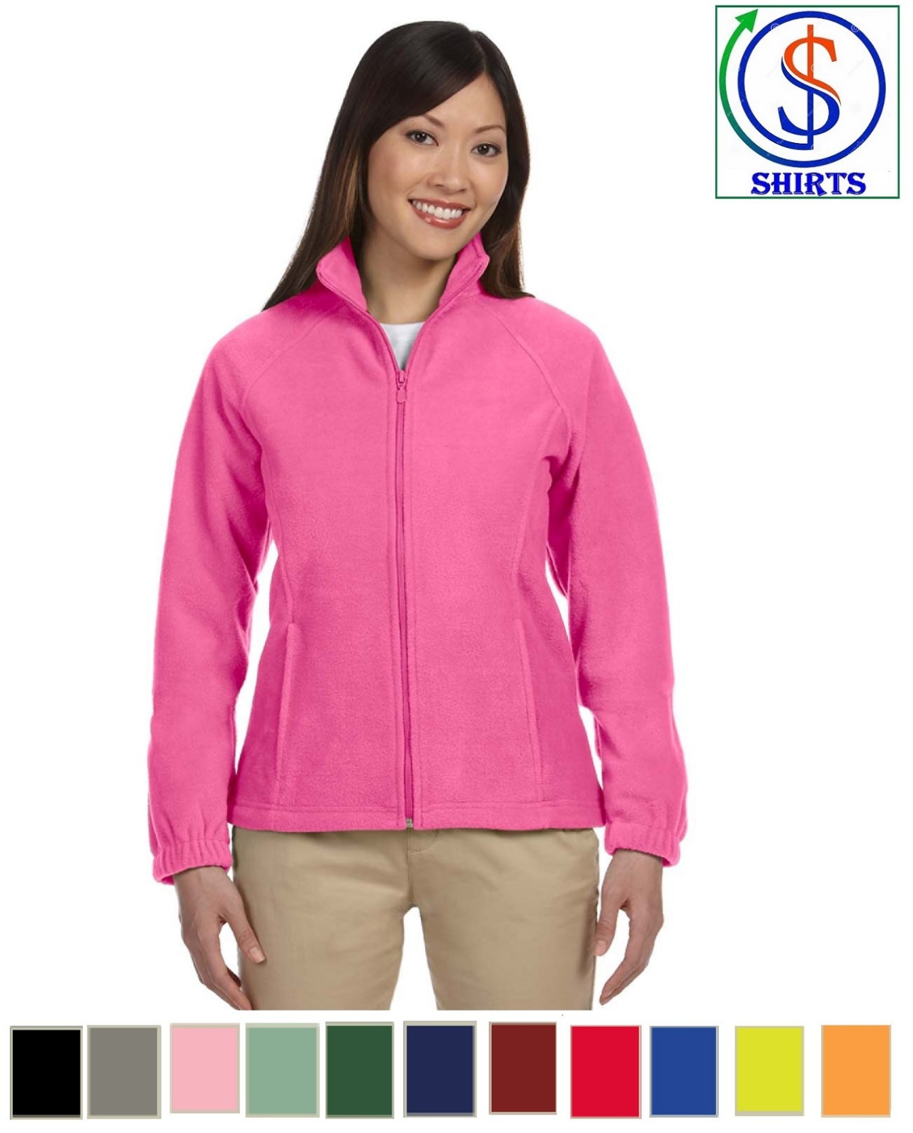 Harriton Ladies' Full-Zip Fleece - Black M990W 2XL