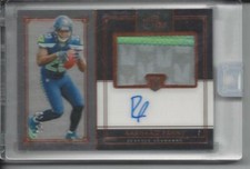 RASHAAD PENNY 2018 PANINI ONE ACETATE BLACK RPA PATCH ON CARD AUTO RC #D 10/49