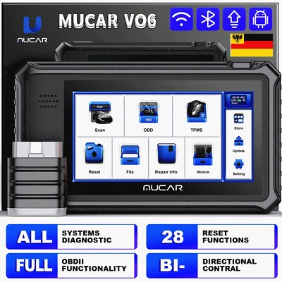 MUCAR VO6 OBD2 KFZ Diagnosegerät Auto Scanner Volle SYSTEM Auslesegerät ECU 2026