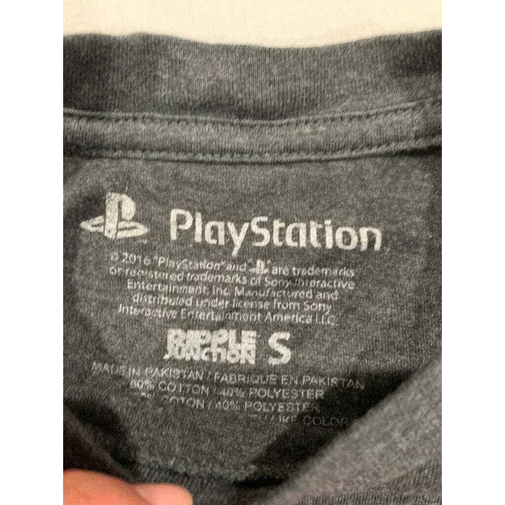 Mens Playstation T Shirt Logo Grey Sony Sz Small Short Mens Playstation T Shirt Logo Grey Sony Sz Small Short