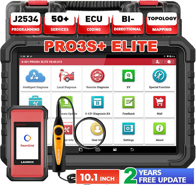 LAUNCH X431 PRO3S+ ELITE PRO5+ OBD2 Car Truck Diagnostic Tool J2534 Programming