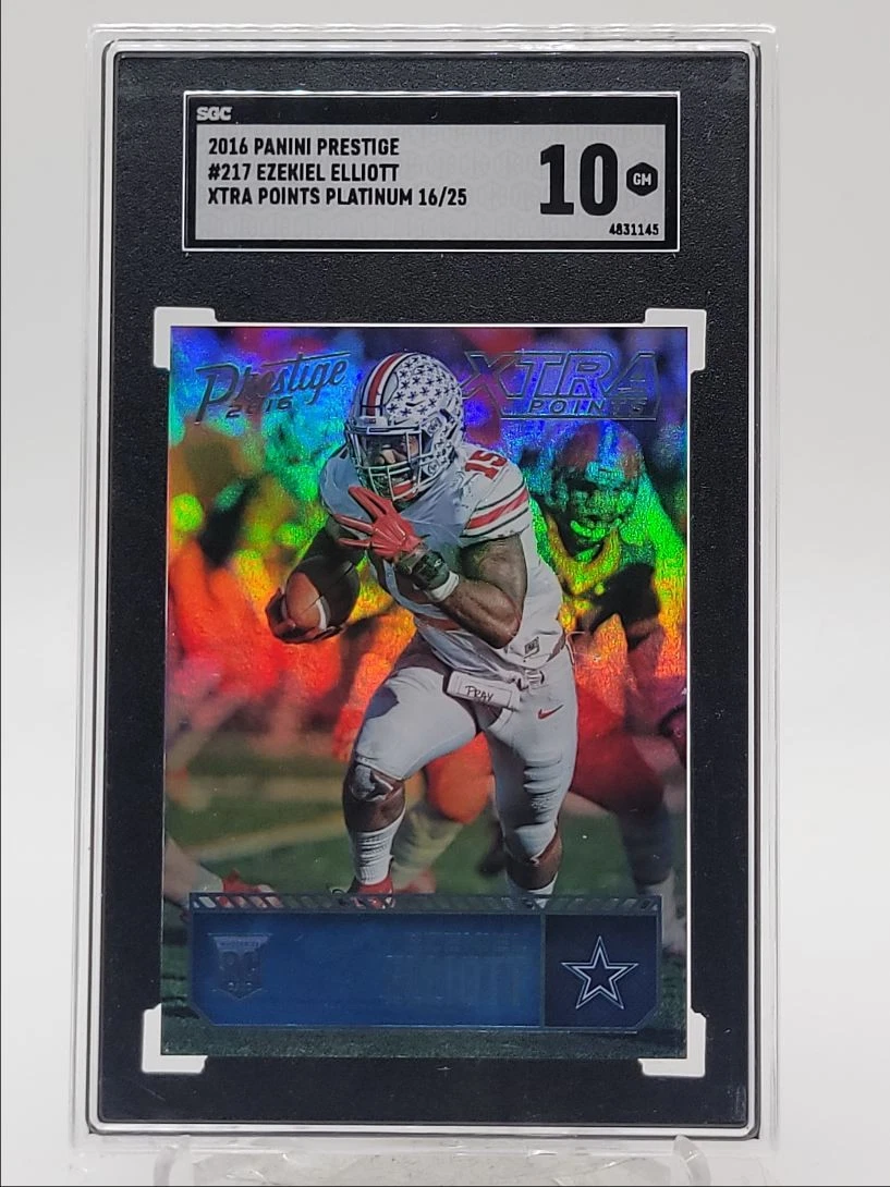 Ezekiel Elliott Panini Prestige #217 Xtra Points Platinum