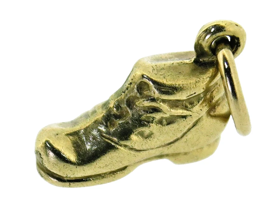 Wanderschuh Charms Gold 9ct gelb hohl 3D Vintage gepunzt Birmingham 1968