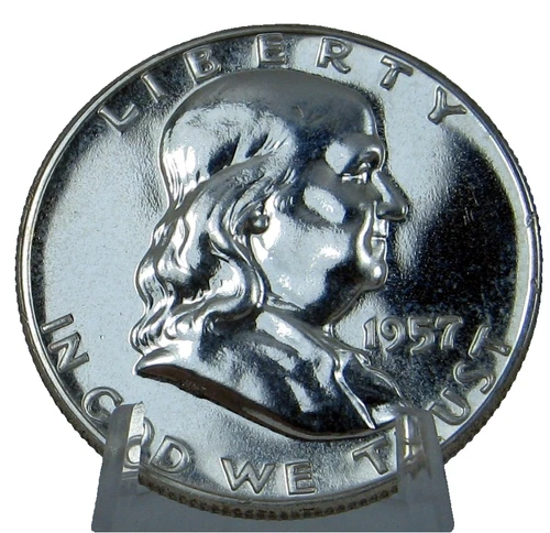 1957 Franklin Half Dollar PROOF Uncirculated Silver Coin From US PROOF #GSAF-2