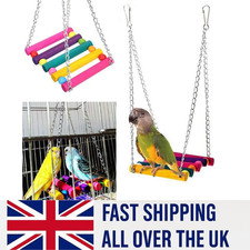 Parrot Toys Metal Rope Ladder Stand Budgie Cockatiel Cage Bird Ladder Perch UK