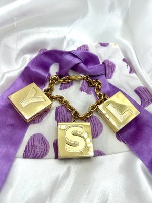 SALE ! Yves Saint Laurent Lip Gloss Charm-Armband/Taschenanhänger goldfarben