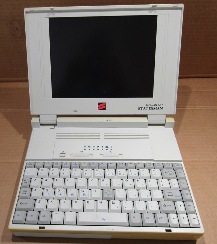 vintage Packard Bell laptop computer Statesman 810411 untested parts/repair