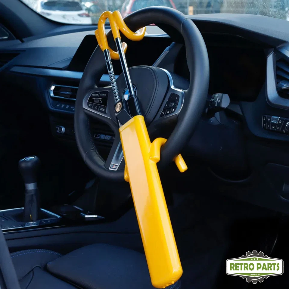 Super Heavy Duty Steering Wheel Lock For Riley Duo Hook Security Hi-Viz - Image 3 of 4
