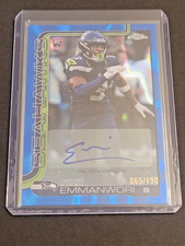 Nick Emmanwori 2025 Topps Chrome Rookie Auto RC BLUE Refractor /150 Seahawks