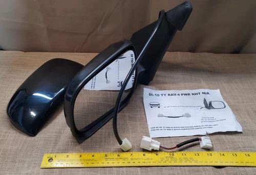 YY Mirror Replacement Pwr Mirror Fits Left 06-10 Toyota RAV4 Not Heated W/Cover