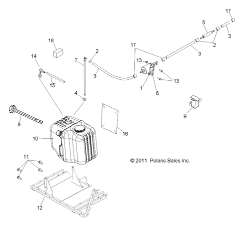 Polaris Fuel Assembly Pickup with Filter, Genuine OEM Part 2521026, Qty 1 - Picture 2 of 2
