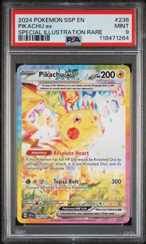 2024 Pokemon Surging Sparks Pikachu Ex #238 MINT PSA 9 Special Illustration Rare