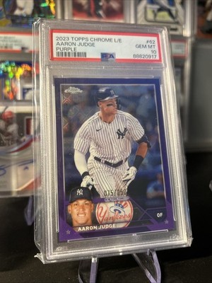 2023 Topps Chrome - Aaron Judge #62 Purple Refractor /250 PSA 10
