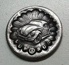 HOBO VW Beetle Luv Bug Volkswagon Hippie Made From A REAL Buffalo Nickel SIGNED