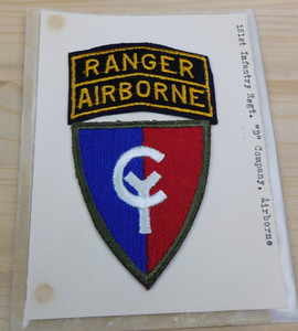 Vintage Indiana National Guard 151st Infantry Regt D Company Airborne Patch LB1