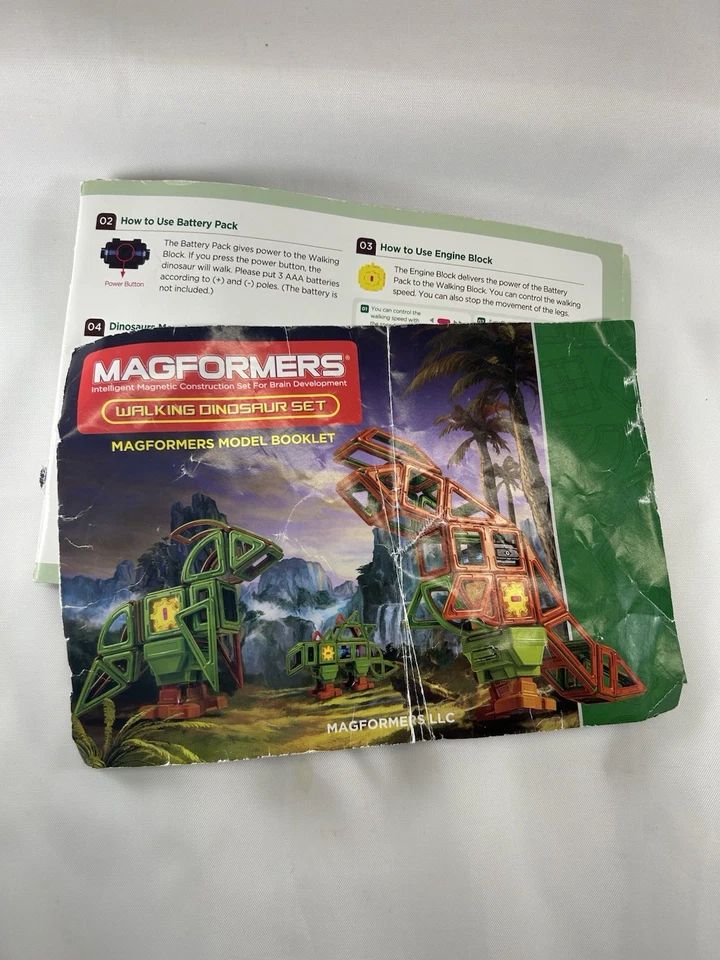 Magformers Walking Dinosaur 81-Pieces Set * Missing 2 Pieces * 79 Pieces in Set - Image 2 of 4