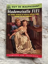 MADEMOISELLE FIFI by Guy De Maupassant 1952 Avon 459 George Erickson GGA Cover