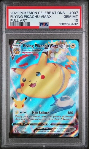 2021 Pokemon Celebrations Flying Pikachu VMAX 007/025 PSA 10