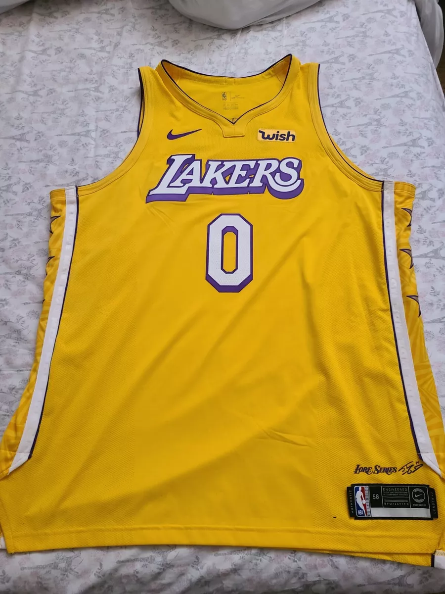 Nike authentic Lakers Jersey Kyle Kuzma city lore Shaq design rare sz 58  2xl 3xl