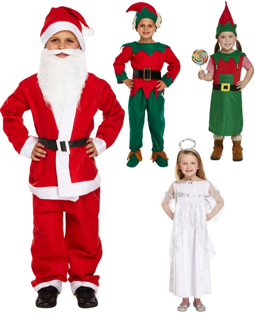 Kids Children's Santa Boy Christmas Costume Pcs Suit Xmas Dress