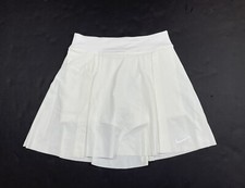 Nike Dri-FIT Women's Size L White Pleated Golf Tennis Skirt Lined 17" DD0350 100