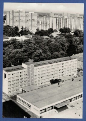 Frankfurt a. Or 1979, view of Allende-Höhe and hotel city of Frankfurt