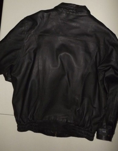 RARE Vintage Moda BELLAGIO Italy Leather MOTORCYCLE JACKET MEDIUM O154 - Picture 5 of 6