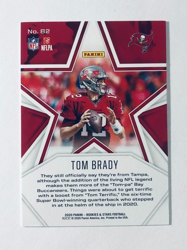Tom Brady 2020 Panini Rookies & Stars Card #82 Tampa Bay Buccaneers Patriots - Bild 2 von 2