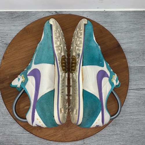 Vintage 1980s NIKE SC-E Women’s Size 7 Cycling Shoes Teal White Purple Swoosh - Picture 8 of 14