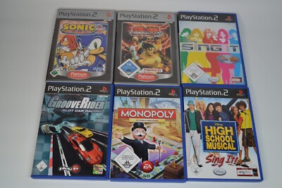 playstation 2 Psp2 Sammlung Bundel Sonic, Tekken Groove Rider, Sing it, Monopoly