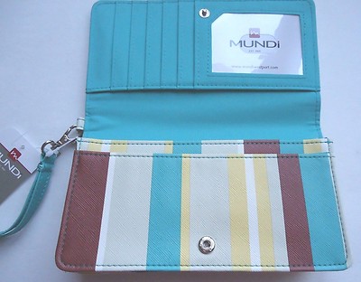 Mundi On the Beach Ladies Striped Wristlet Wallet