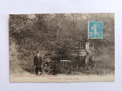 cpa RAR Burgund BUSSY en OTHE (Yonne) TANG de SAINT ANGE Animiert Ventil Fahrrad