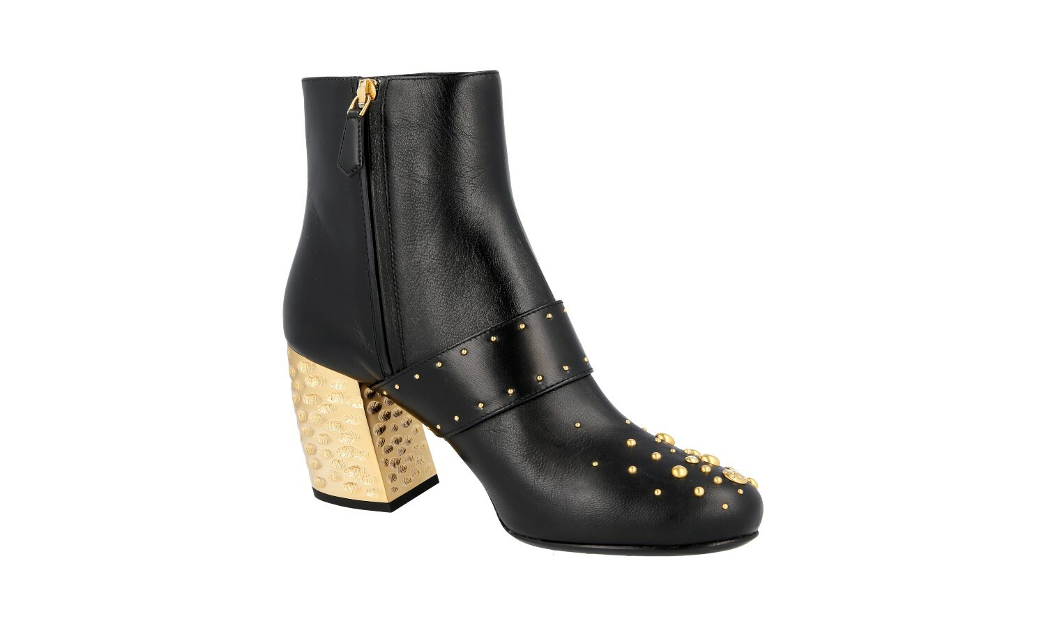 AUTH LUXURY PRADA HALF-BOOT SHOES 1T819H BLACK NEW 39 39,5 UK 6 image 8