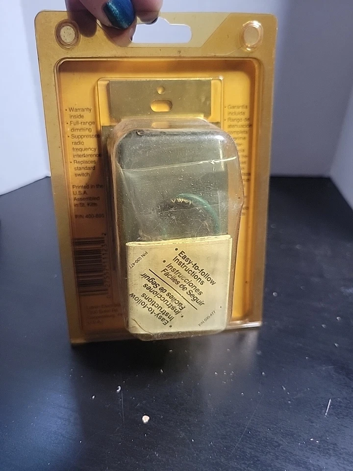 Interruptor atenuador giratorio Lutron D-600RH-WH 600 vatios blanco incandescente/halógeno 120 V Foto 2 de 2