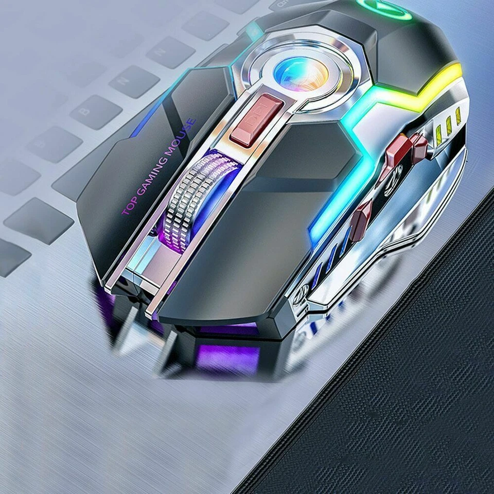 Wireless Gaming Mouse Rechargeable Silent Ergonomic 7 Keys LED RGB Backlit - Image 4 of 4