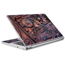 Skins for Acer Chromebook R-13 Decals wrap Steampunk Metal Panel Vault Fan Gear