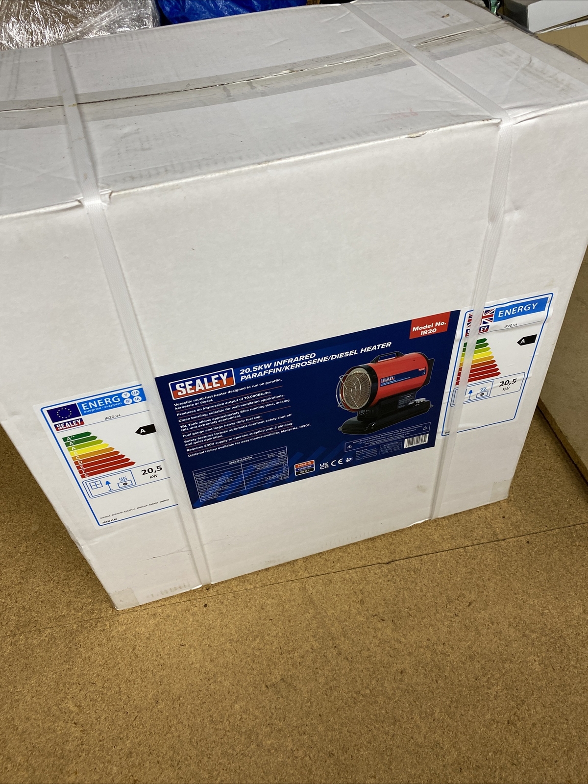 Sealey IR20 20.5kW Infrared Paraffin, Kerosene u0026 Diesel Heater for sale  online | eBay