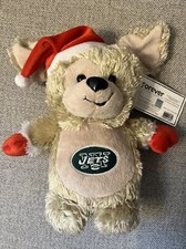 New York Jets Santa Puppy Dog Plush Toy NFL Football Christmas