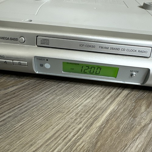 Sony ICF-CDK50 Under Cabinet AM FM CD Clock Radio With Hardware NO REMOTE - Picture 8 of 10