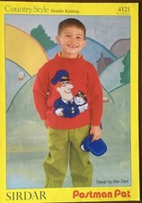 KNITTING PATTERN Alan Dart Postman Pat + Jess jumper - Long sleeve - Sirdar 4121